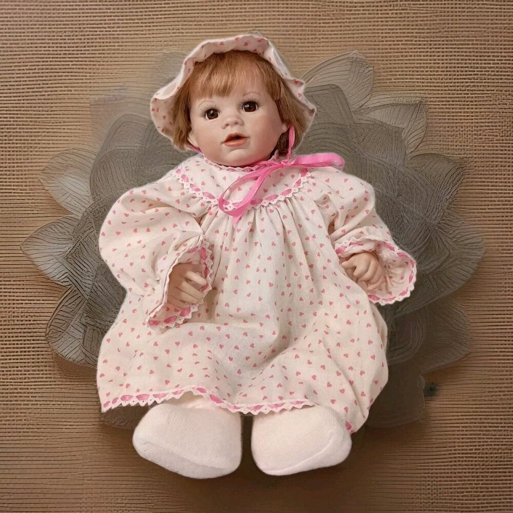 Boots Tyner Repro Peaches Baby Doll Wig Hair- Tan Inset Eyes Brown Weighted 15in